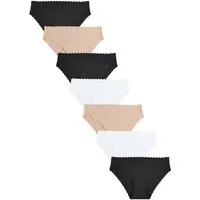 Next Brasilslip 7er-Pack Nahtlose Slips mit Bogenkante, Brazilian (7-St)