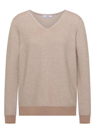 CECIL - Pullover mit V-Ausschnitt braun - Gr. - S