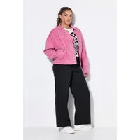 Studio Untold Sommerjacke Fake-Velourslederjacke Oversize Shape Zipper