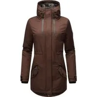 Navahoo Wintermantel Avrille II sportlicher Damen Winter Kurzmantel mit großer Kapuze