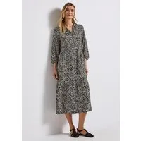 STREET ONE Volantkleid Sommerkleid gemustert, mit 3/4_Arm