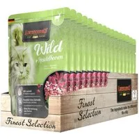 Leonardo Catfood Wild & Blaubeeren - getreidefreies Nassfutter mit delikatem Wild 16x85g, Nassfutter für: Katzen