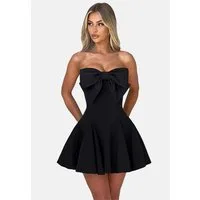 Moda Minx Jerseykleid mit schöner Schleife am Ausschnitt