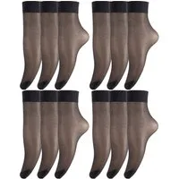BANANALU Socken Feinsocken Nylon Socken feinstrumpfsöckchen Großpackung (12-Paar)