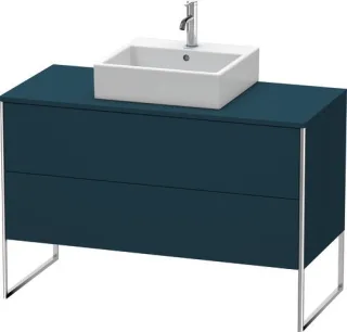 Duravit XSquare Konsolenwaschtischunterbau bodenstehend Nachtblau Seidenmatt 1200x548x778 mm - XS492 XS492209898