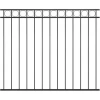 vidaXL Gartenzaun Zaunelement ASSEN Stahl 163x150 cm Schwarz, (1-St)