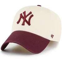 '47 Brand Baseball Cap New York Yankees '47 MLB Two Tone Clean Up Cap Beige Weinrot (1-St)