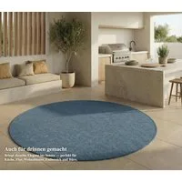 Jimri Outdoorteppich Key West, Rund, Outdoor Teppich Balkonteppich Terassenteppich