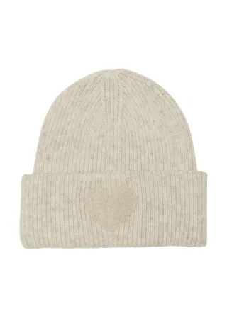 s.Oliver Red Label - Strickbeanie aus Wollmix beige - Gr. - ONE SIZE