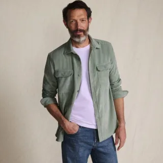 Cord-Hemd, Herren,  Grün, by Lands' End