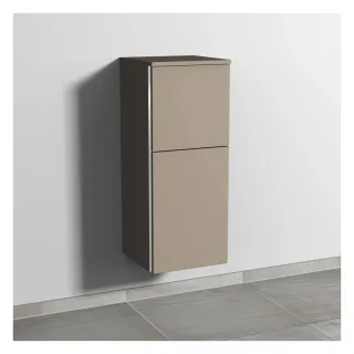 Sanipa 3way Mittelschrank mit 1 Tür und 1 Auszug, Sandgrau-Matt, BS12767 BS12767
