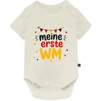 Spreadshirt Kurzarmbody Meine Erste WM Deutschland Fan Kurzarm Tages Baby Body (1-tlg)