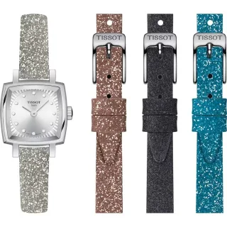 Tissot Lovely Square Festive Kit Damen Pinke Uhr T0581091703602