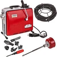 DEMA Pümpel Rohrreinigungsgerät Rohrreinigungsmaschine Set 390 W 400U/min