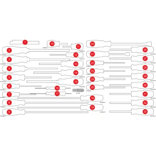 KS Tools Leere Schaumstoffeinlage zu 813.1033 - 813.1033-97