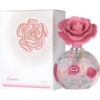 Lattafa Eau de Parfum Layaan Arabische Damenduft, New Launch, 100 ml, Made in U.A.E, Floraler-fruchtiger Duftcharakter