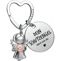 FABACH Schlüsselanhänger Schutzengel Star mit Lenkrad & "Fahr vorsichtig" Gravur