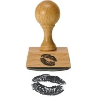 FTWdesign Stempel Kussmund Holzstempel