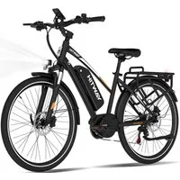HITWAY E-Bike Cityrad 27,5" E-Bike, 250W, Drehmomentsensor, hydraul. Bremsen, bis zu 180 km, 7 Gang shimano shimano Schaltwerk, Kettenschaltung, Mittelmotor, 468 Wh, Ananda Mittelmotor, ZOOM Bremsen,3A-Lader, App, NFC.