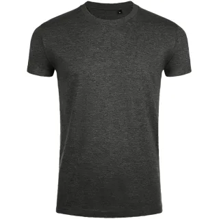 SOLS Herren Imperial Slim Fit T-Shirt mit kurzen Ärmeln (Charcoal Marl)
