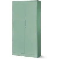 Jan Nowak Aktenschrank Metall Büroschrank abschließbar 90 cm JAN 4 Böden Stahl (Pulverbeschichtet 0,6 mm Wandmontage möglich PZH-zertifiziert) Ordnerschrank 50 Ordner Schloss 2 Schlüssel robust 13 Farben