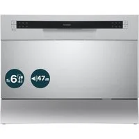 homeX Tischgeschirrspüler GST6AD-S, 7 l, 6 Maßgedecke, Mini Spülmaschine, Geschirrspüler klein, 6 Programme, 6 Gedecke, 47 dB