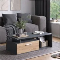 Vicco Couchtisch Roland, Anthrazit/Goldkraft Eiche, 118 x 59 cm (1-St)