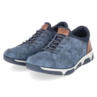 Rieker Slipper  Blau - Gr. 41 -  Textil und Synthetik