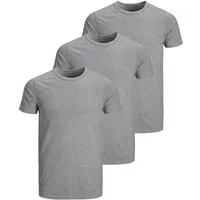 Jack & Jones T-Shirt Herren Basic T-Shirt 3er Pack Rundhals O-Neck Regular Baumwolle Lycra