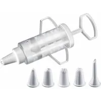WESTMARK Spritzbeutel Garnierspritze, Mit 5 Tüllen, Füllmenge: 100 ml, Kunststoff, Transpare