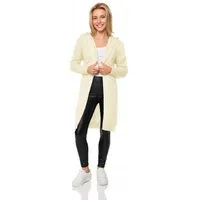 Worldclassca Kapuzenstrickjacke Worldclassca lange Strickjacke Zopfmuster Cardigan mit Kapuze Bolero Strickjacke mit Zopfmuster und Kapuze