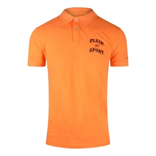 Plein Sport - Oranges Poloshirt Mit Auffälligem Logo