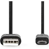 Nedis CCGL60501BK10 USB-Kabel, USB-Kabel, USB-Kabel, USB-A Stecker, USB Micro-B Stecker, Datenübertragung, Laden