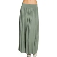 Caspar Faltenrock RO034 leichter langer eleganter Damen Sommer Rock Maxirock - bodenlang bei ca. 157 cm Körpergröße