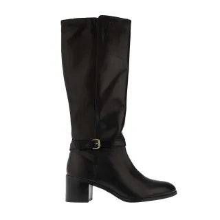 Dune London - "Trusti Casual" Kniehohe Stiefel für Damen, Leder (Schwarz)