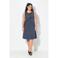 Ulla Popken Jerseykleid Jerseykleid Lagenoptik A-Linie Rundhals ärmellos
