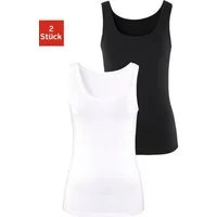 Vivance by Lascana Tanktop (2er-Pack) aus elastischer Baumwoll-Qualität, sommerlich leicht