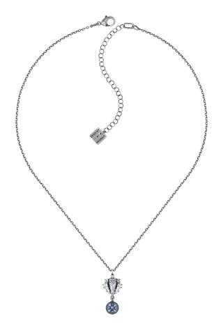 konplott - Halskette - Spikes and Pearls blau/silver