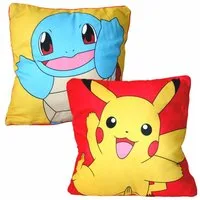POKÉMON Dekokissen Pikachu & Schiggy Pokemon 40 x 40 cm Deko-Kissen Wende-Motiv
