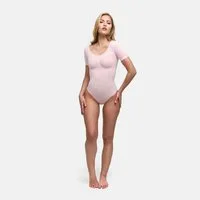 cfab (creamy fabrics) Shaping-Body T-Shirt Bodysuit Sculpting Shapewear mit Slip-Baby Pink-5XL (1-tlg)