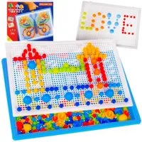 ISO TRADE Steckpuzzle Pilz Puzzle Lernspiel, 296 Puzzleteile, manueller Fähigkeiten, Übung der Augen-Hand-Koordination