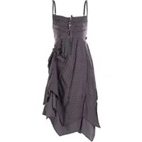Vishes Sommerkleid Damen Sommer-Kleider längen-verstellbar Spagettiträger-Kleid Hippi, Ethno, Goa Style
