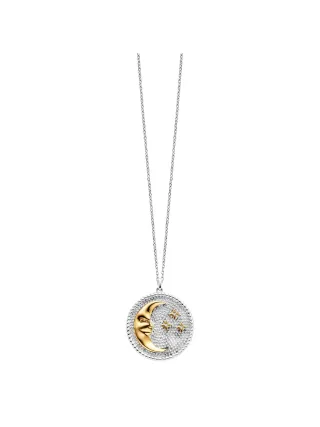 Julie Julsen Anhänger mit Kette 925 Silber rhodiniert teils vergoldet Moonstars