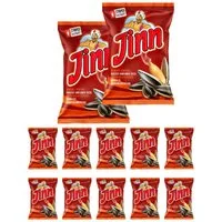 ADELSHOP Knabberei Jinn Striped Sonnenblumenkerne 250g – Geröstet, Gesalzen oder Natur, 250 g, Extra groß, Geröstet, 1, 5er und 12er Sets