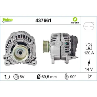 Valeo Generator  120A VW LT28-35 28-46 Transporter T4