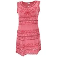 Guru-Shop Midikleid Besticktes Boho Sommerkleid, indisches Hippie.. alternative Bekleidung