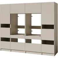 BASIC by Balculina Mehrzweckschrank-Set Washhome B/T/H 236x68x200 cm, (4-St), Breite 236cm, höhenverstellbare Metallfüße
