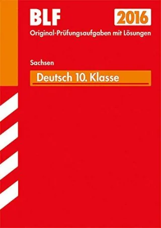 Besondere Leistungsfeststellung Gymnasium Deutsch - 10. Klasse Sachsen