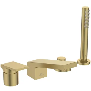 Ideal Standard 4-Loch-Badearmatur Extra m.HB m. Wanneneinlauf Brushed Gold, BD518A2 BD518A2