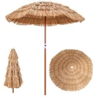 COSTWAY Sonnenschirm, Ø175cm Hawaii Strandschirm höhenverstellbar & neigbar